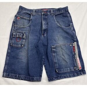 Y2K Paco Jeans Shorts Mens 36 Denim Medium Wash Blue  Vintage Baggy